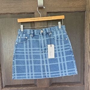 ZGY Denim Kick High Rise A-Line NWT